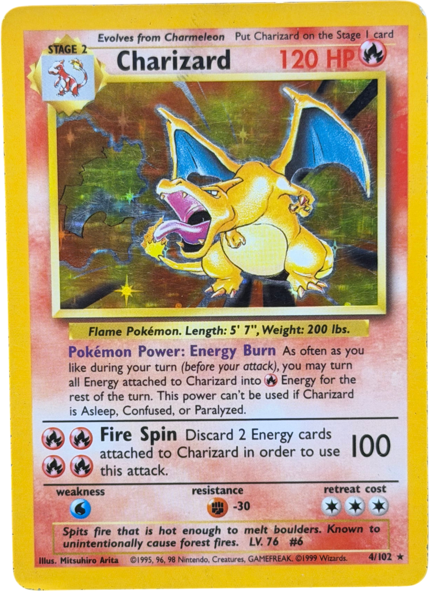 Pokémon - Charizard 4/102 Base Set Holo - Mega Cash Sydney
