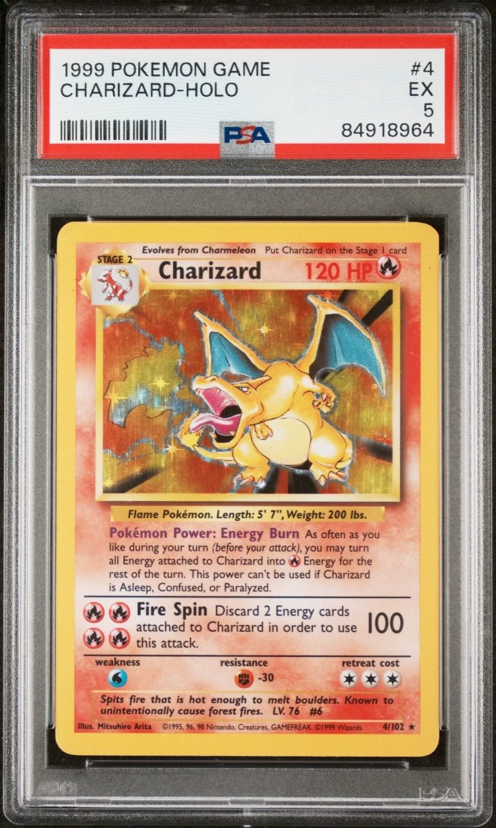 Pokémon - Charizard 4/102 Holo PSA 5 - Mega Cash Sydney