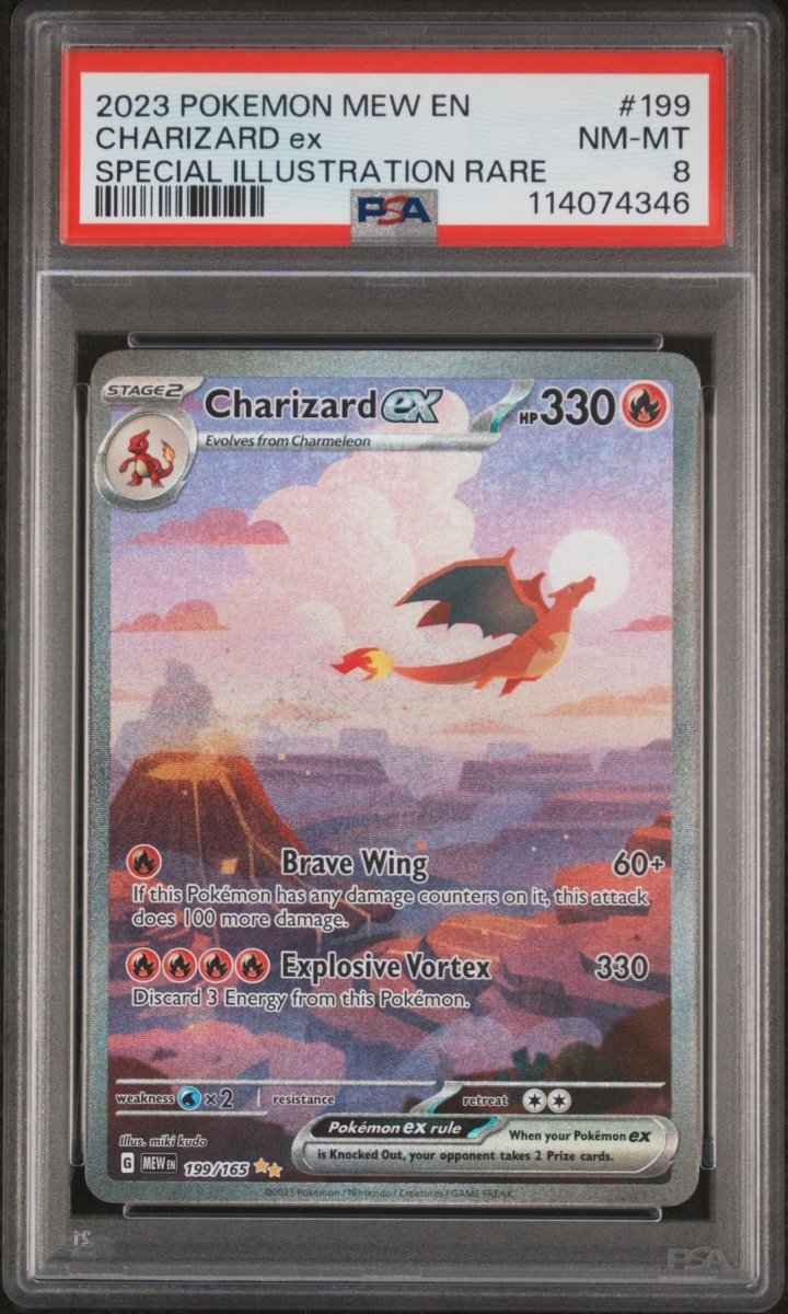 Pokémon - Charizard Ex 199/165 PSA 8 - Mega Cash Sydney