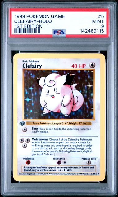 Pokemon - Clefairy 5/102 PSA 9 - 1st Edition - Shadowless 1999 - Mega Cash Sydney