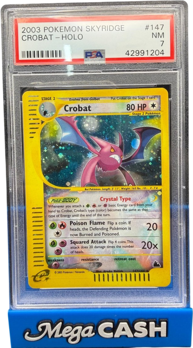 Pokémon - Crobat Holo 147/144 PSA 7 Skyridge - Mega Cash Sydney