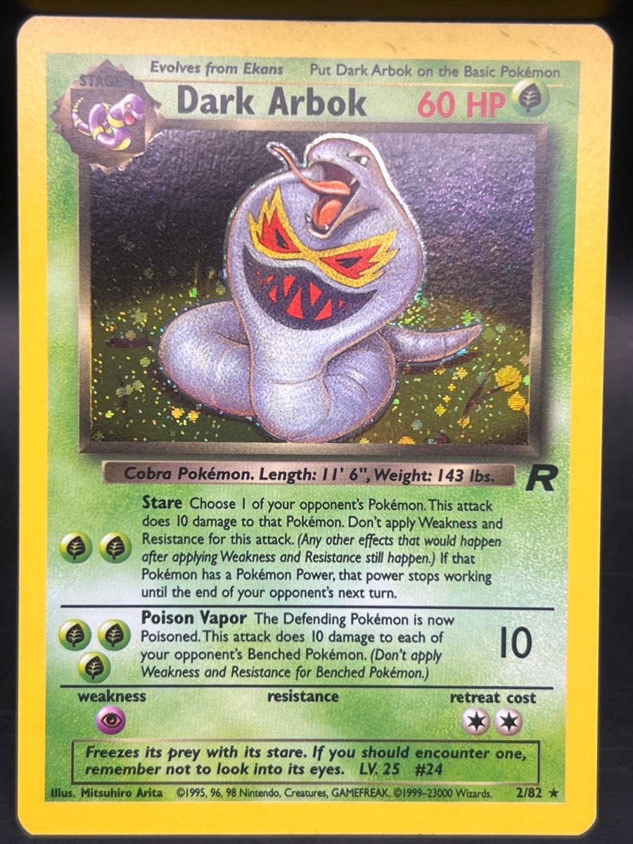 Pokémon - Dark Arbok 2/82 Holo Rocket - Mega Cash Sydney