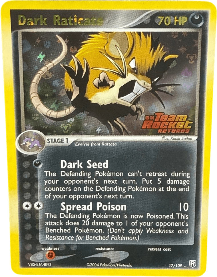 Pokémon - Dark Raticate 17/109 Reverse Holo - Mega Cash Sydney