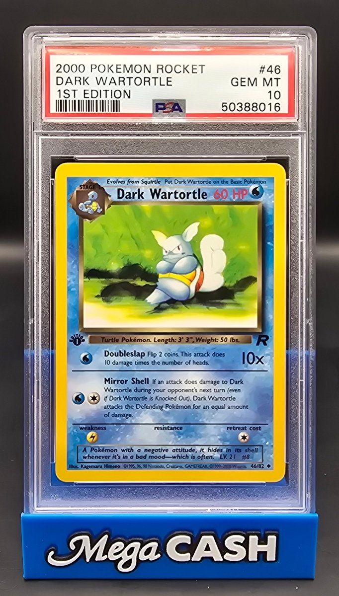 Pokémon - Dark Wartortle - Team Rocket - 46/82 - PSA 10 GEM MT - Mega Cash Sydney