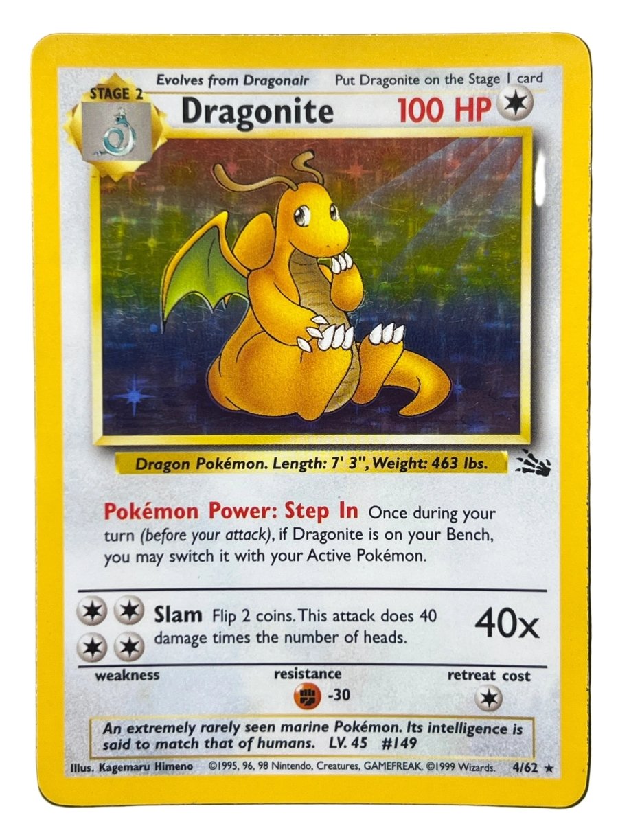 Pokemon - Dragonite Holo 4/62 Fossil - Mega Cash Sydney