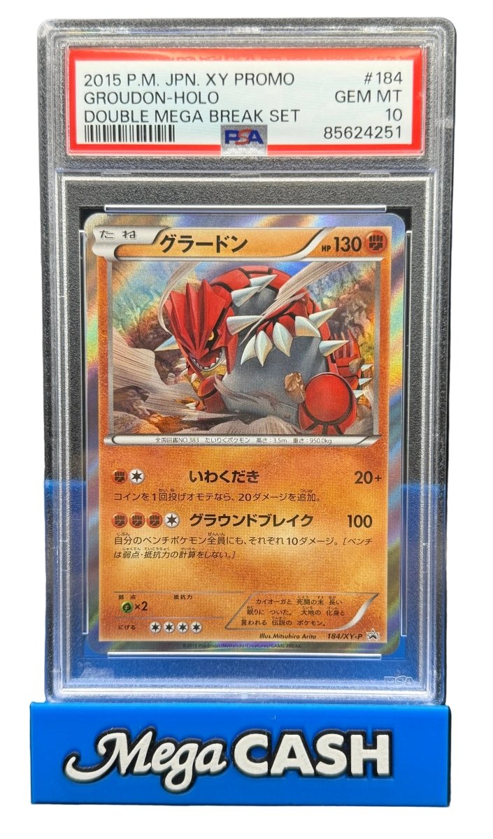 Pokémon - Groudon 184/XY - P PSA 10 - Mega Cash Sydney