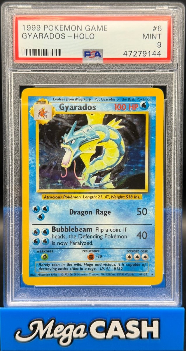 Pokémon - Gyarados 6/102 Holo PSA 9 - Mega Cash Sydney