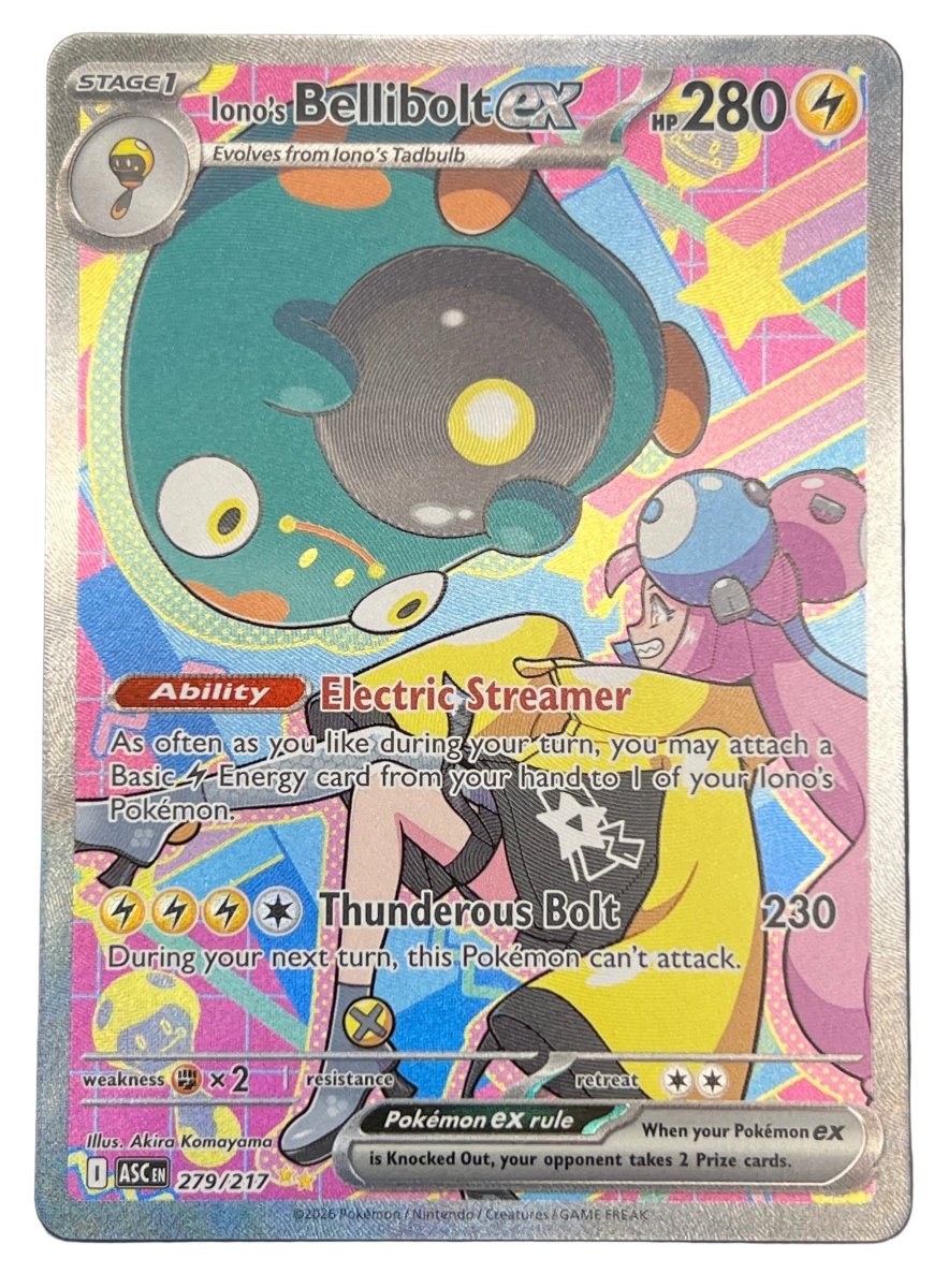 Pokémon - Iono’s Bellibolt Ex - 279/217 - Acsended Heroes - Mega Cash Sydney