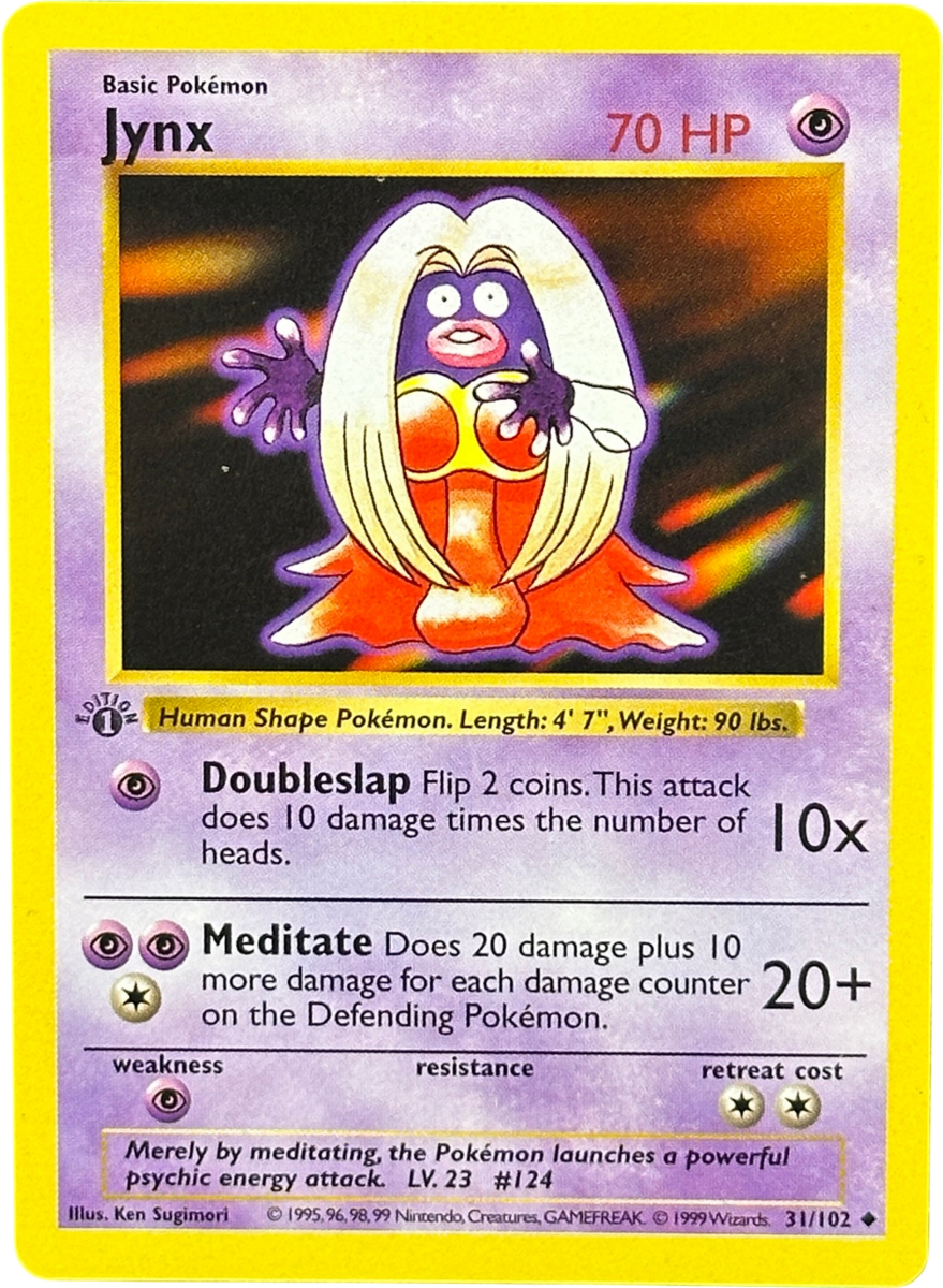 Pokemon - Jynx - 1st Edition Shadowless Base Set - Mega Cash Sydney