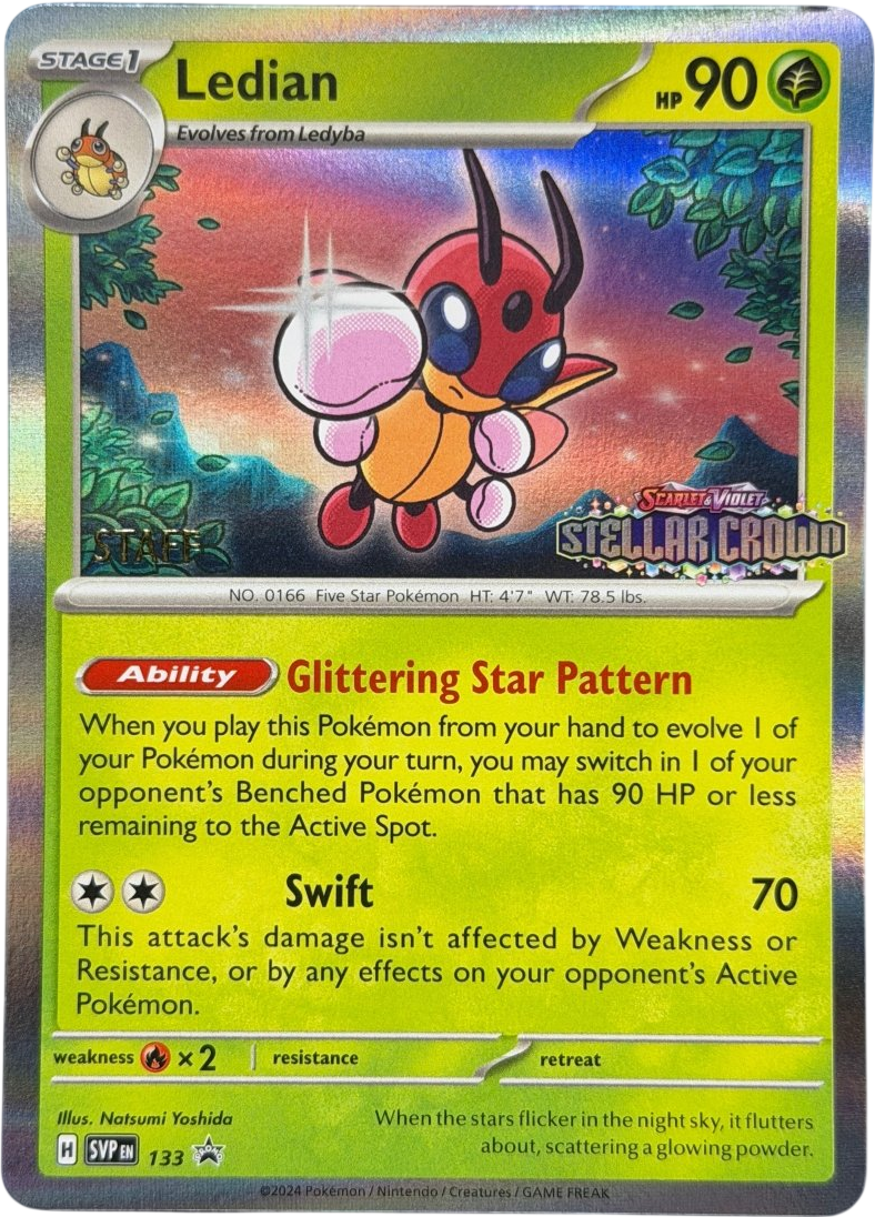 Pokémon - Ledian SVP133 Staff Prerelease - Mega Cash Sydney