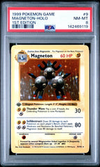 Pokémon - Magneton 9/102 1st edition base set PSA 8 - Mega Cash Sydney