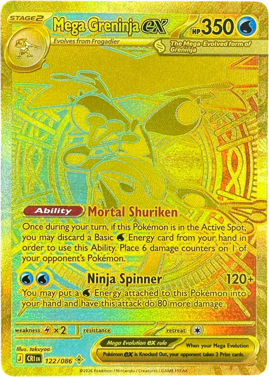 Pokémon - Mega Greninja EX - 122/086 - Chaos Rising - Mega Cash Sydney