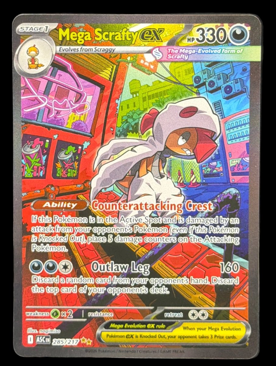 Pokemon - Mega Scrafty EX 285/217 Ascended Hero’s - Mega Cash Sydney