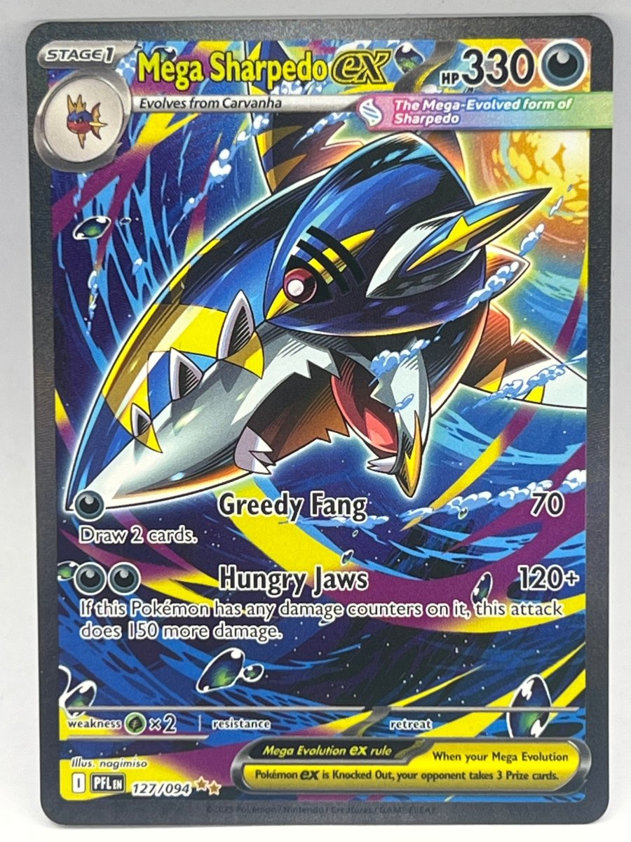 Pokémon - Mega Sharpedo Ex 127/094 Phantasmal Flames - Mega Cash Sydney