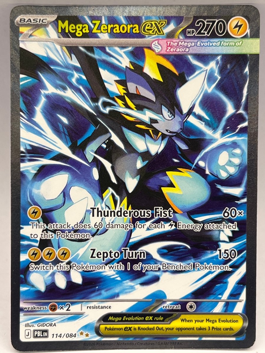 Pokémon -Mega Zeraora Ex 114/084 Pitch Black - Mega Cash Sydney