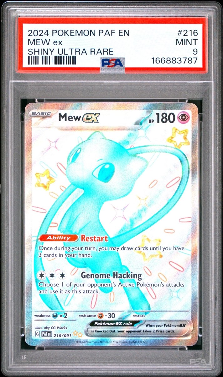 Pokemon - Mew EX - 216/091 PSA 9 - Paldean Fates - Mega Cash Sydney