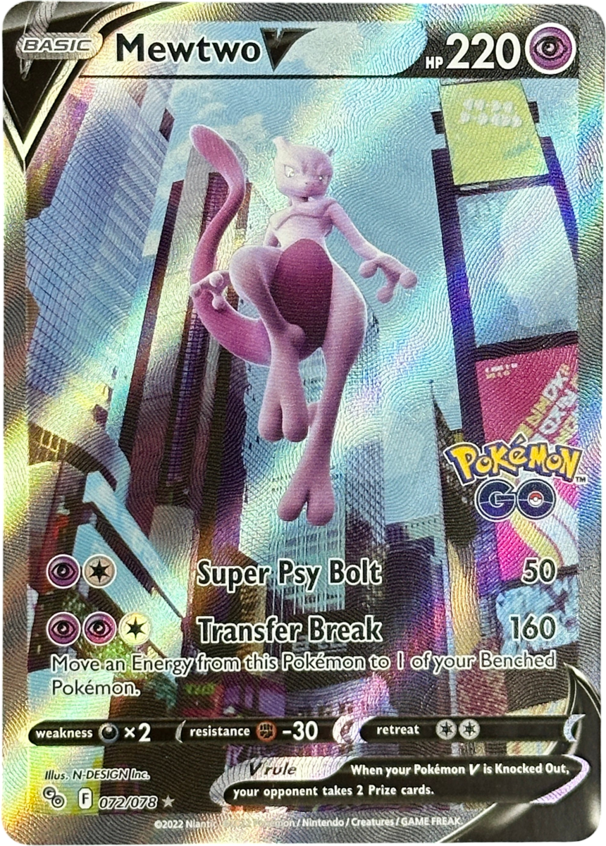 Pokémon - Mewtwo V - 072/078 - Pokémon Go - Mega Cash Sydney