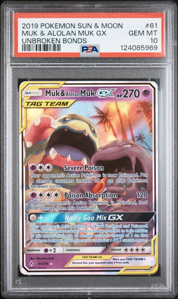 Pokémon - Muk & Alolan Muk 61/214 PSA 10 - Mega Cash Sydney