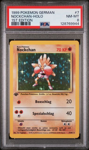 Pokemon - Nockchan (Hitmonchan) PSA 8 GERMAN - 1st Edition 1999 - Mega Cash Sydney