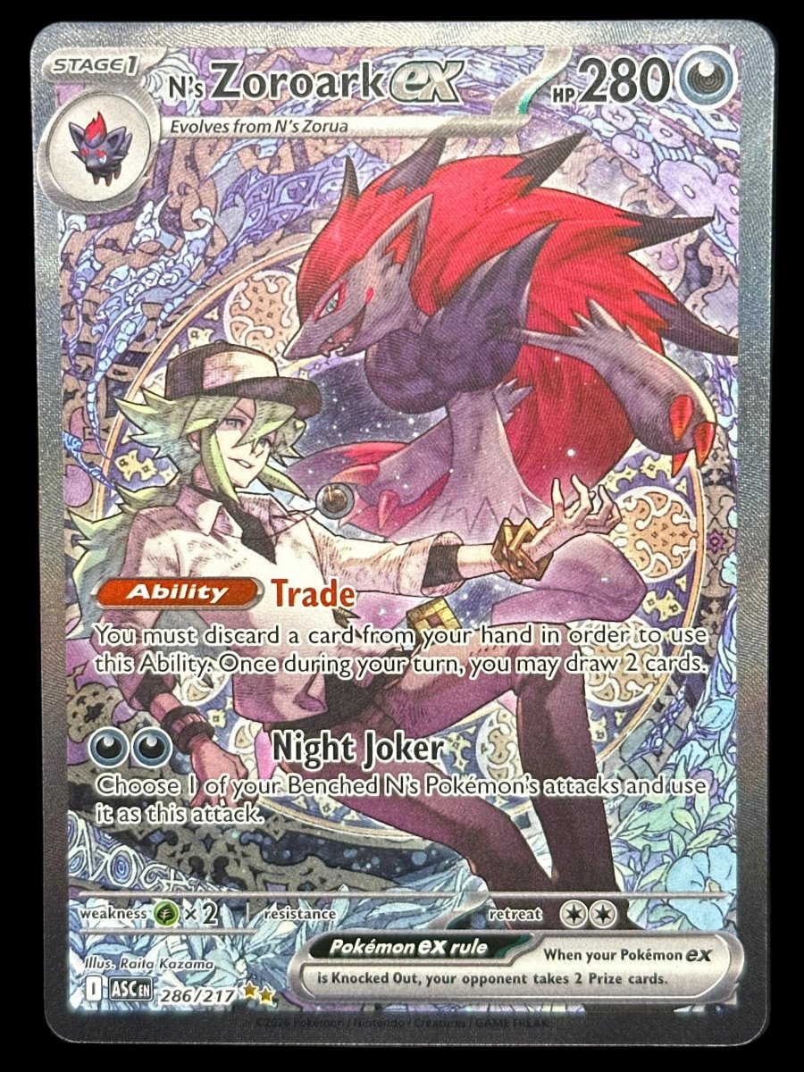 Pokemon - N’s Zoroark EX 286/217 Mega Evolution Ascended Heroes - Mega Cash Sydney