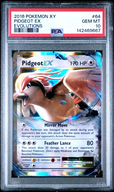 Pokémon - Pidgeot EX - 64/108 - PSA 10 XY Evolutions - Mega Cash Sydney