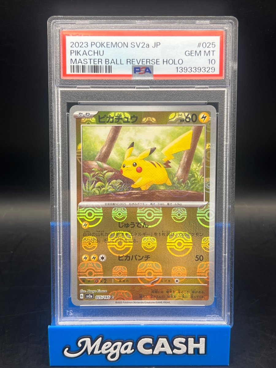 Pokémon - Pikachu Master Ball Reverse Holo 025/165 PSA 10 - Mega Cash Sydney