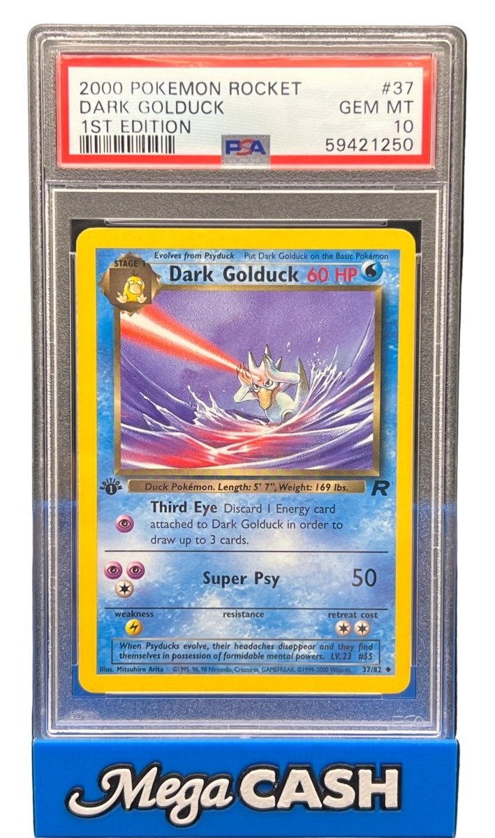 Pokémon - PSA 10 - 1ST Edition Dark Golduck - 37/82 Rocket - Mega Cash Sydney
