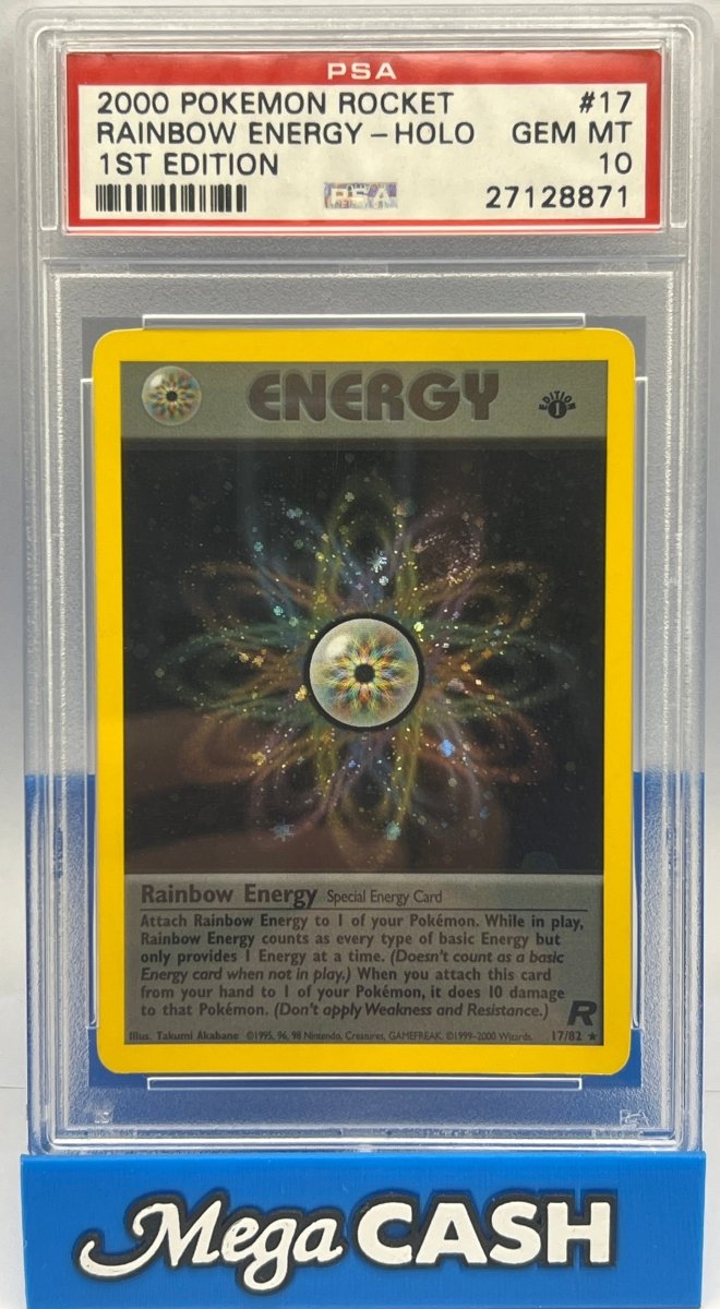 Pokémon - PSA 10 1ST Edition Rainbow Energy 17/82 - Mega Cash Sydney