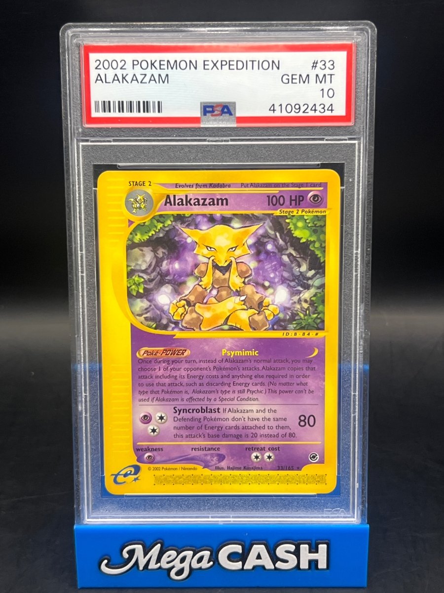 Pokemon - PSA 10 - Alakazam - 33/165 - Expedition - Mega Cash Sydney