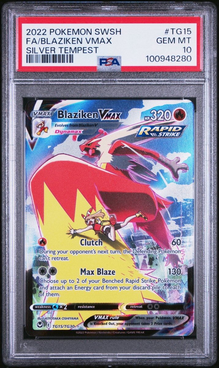 Pokémon - PSA 10 - Blaziken V Max - TG15/TG30 - Silver Tempest - Mega Cash Sydney