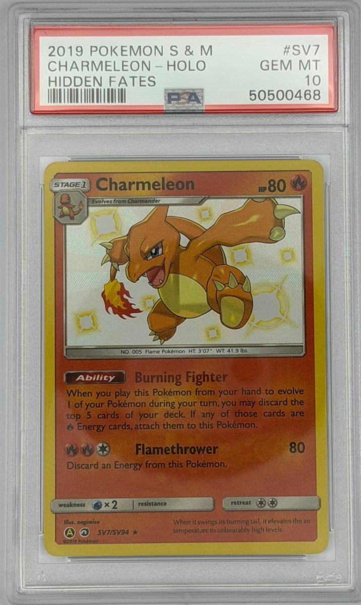 Pokemon PSA 10 Charemeleon SV7/SV94 Holo Hidden Fates - Mega Cash Sydney