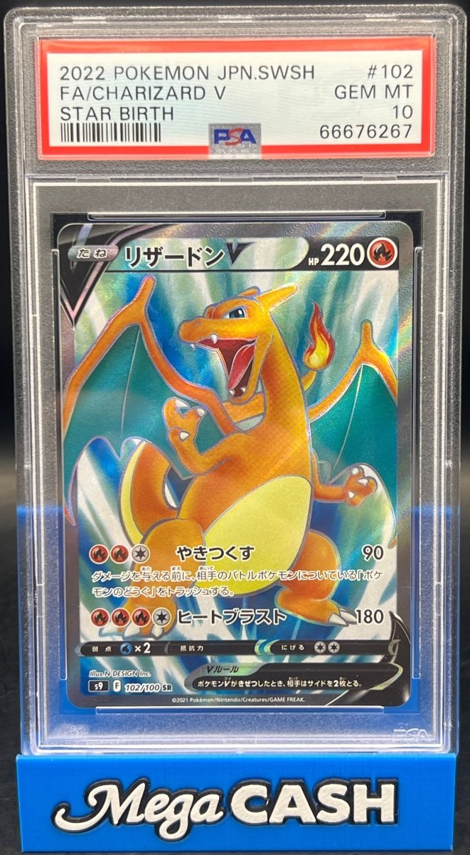 Pokémon - PSA 10 Charizard v 102/100 Star Birth - Mega Cash Sydney