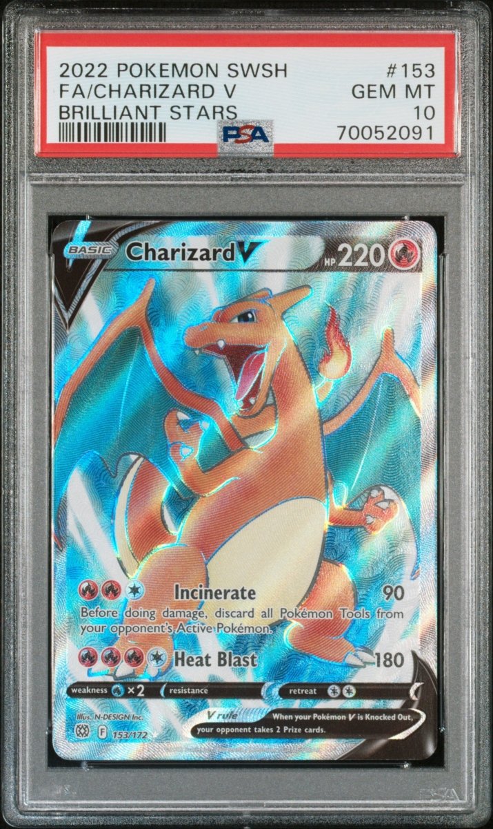 Pokémon - PSA 10 - Charizard V - 153/173 - Brilliant Stars - Mega Cash Sydney