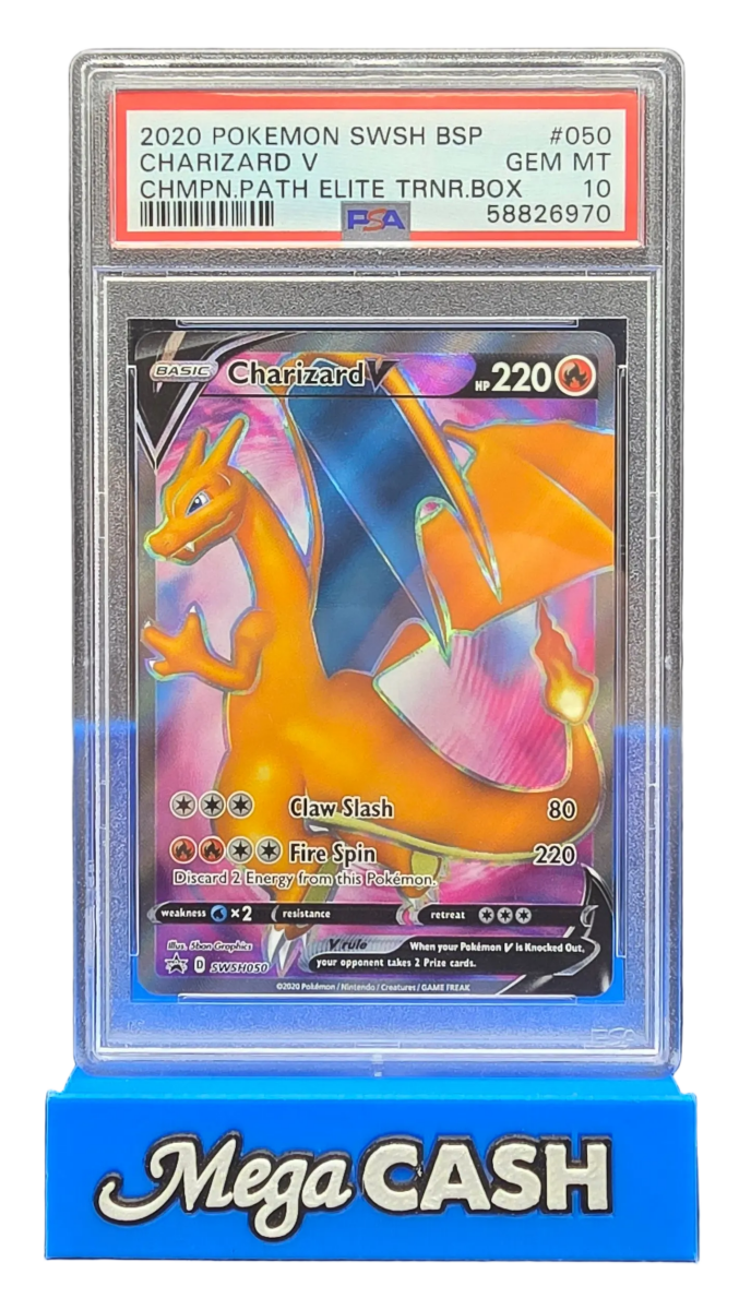 Pokémon - PSA 10 - Charizard V - SWSH050 Champion Path ETB Promo - Mega Cash Sydney