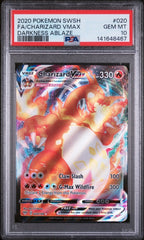 Pokémon - PSA 10 Charizard Vmax 020/189 Darkness Ablaze - Mega Cash Sydney