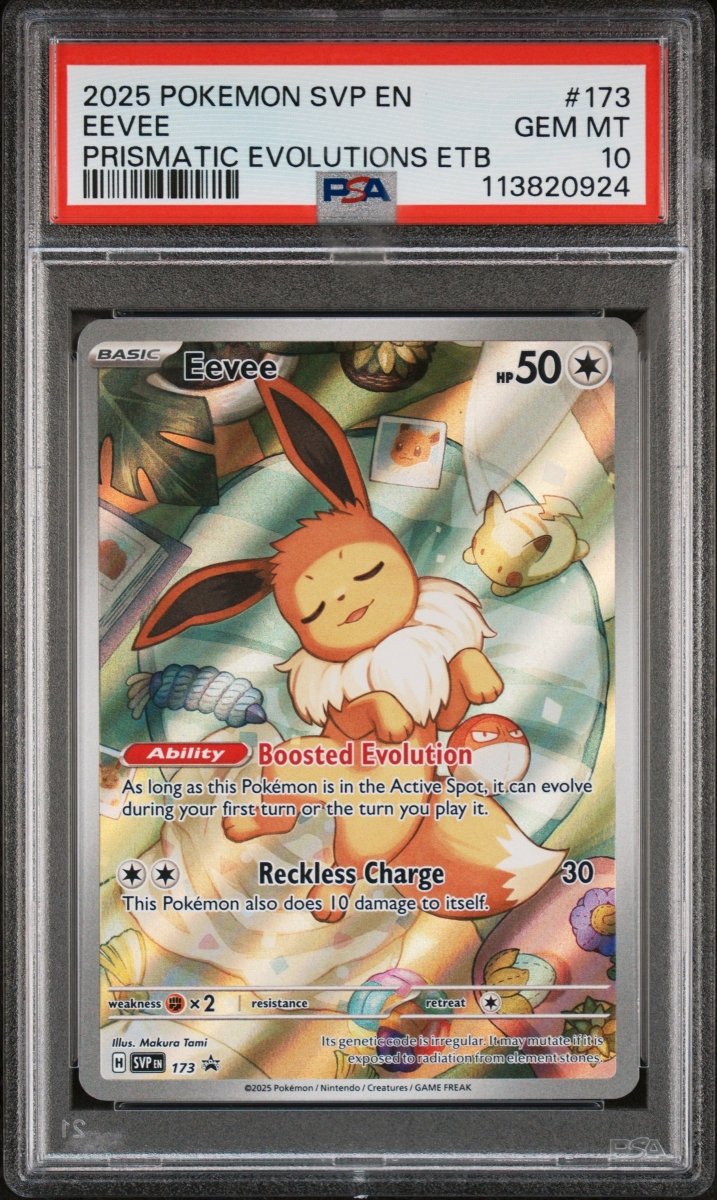 Pokemon - PSA 10 Eevee SVP173 Prismatic Evolutions ETB Promo - Mega Cash Sydney