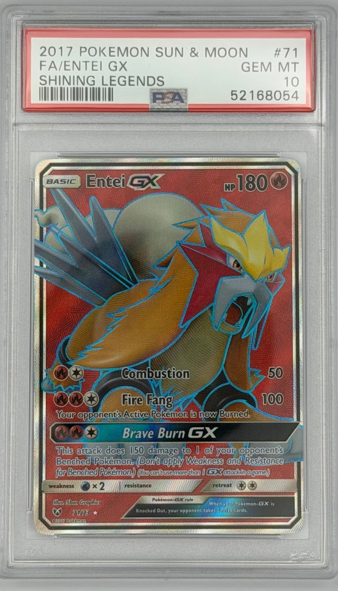 Pokemon PSA 10 Entei GX 71/73 Shining Legends Sun and Moon - Mega Cash Sydney