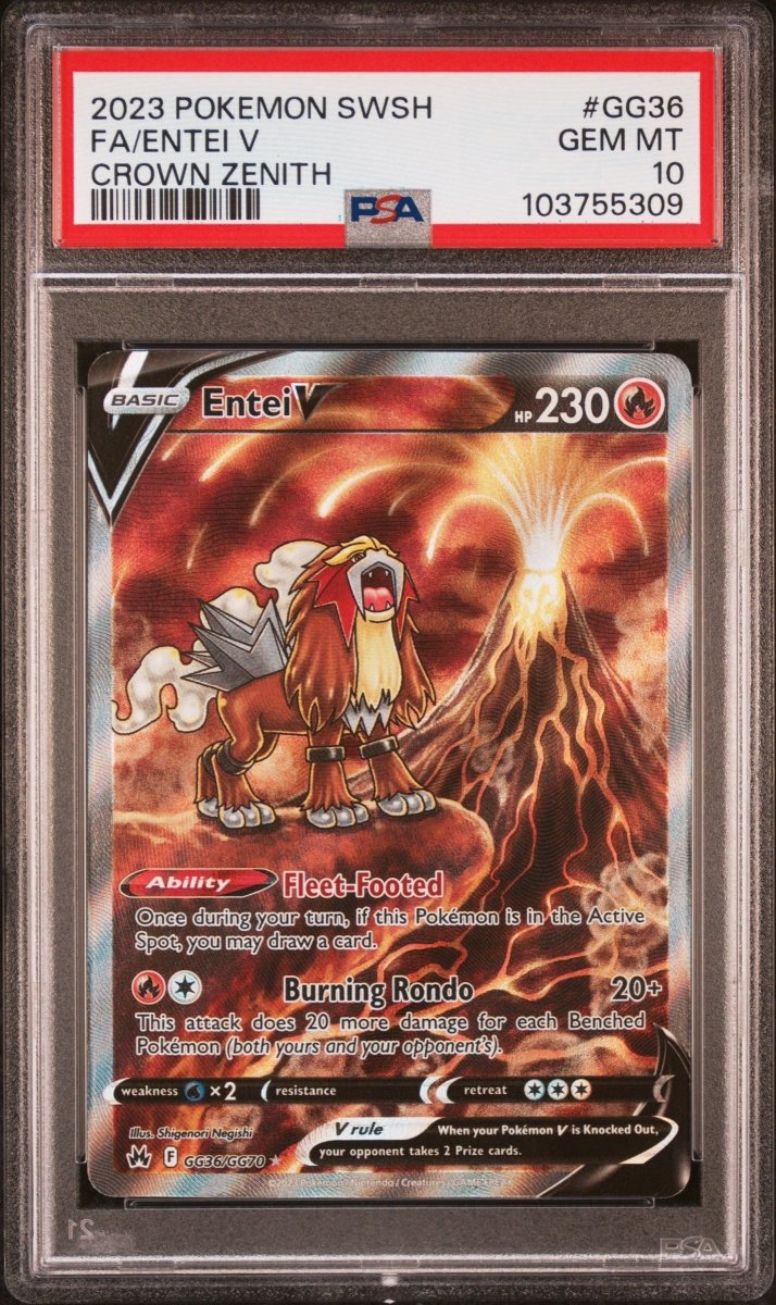 Pokémon - PSA 10 Entei V GG36/GG70 - Mega Cash Sydney