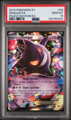 Pokemon - PSA 10 Gengar EX 34/119 Phantom Forces - Mega Cash Sydney