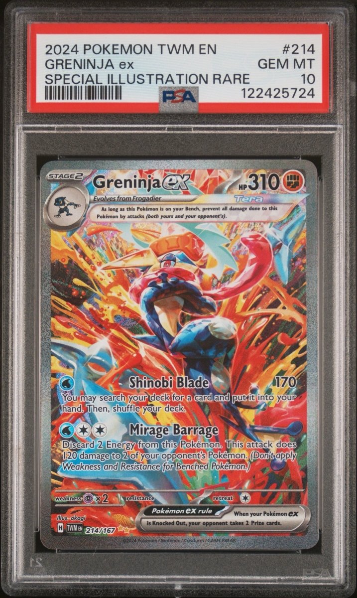 Pokémon - PSA 10 Greninja Ex 214/167 Twilight Masquerade - Mega Cash Sydney