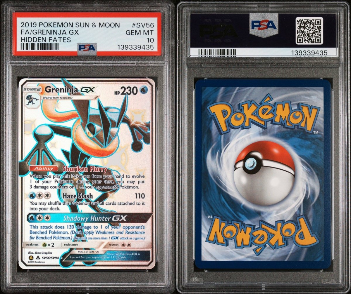 Pokémon - PSA 10 - Greninja GX - SV56/SV94 - Hidden Fates - Mega Cash Sydney