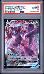 Pokemon - PSA 10 Grimmsnarl Vmax 115/189 Darkness Ablaze - Mega Cash Sydney