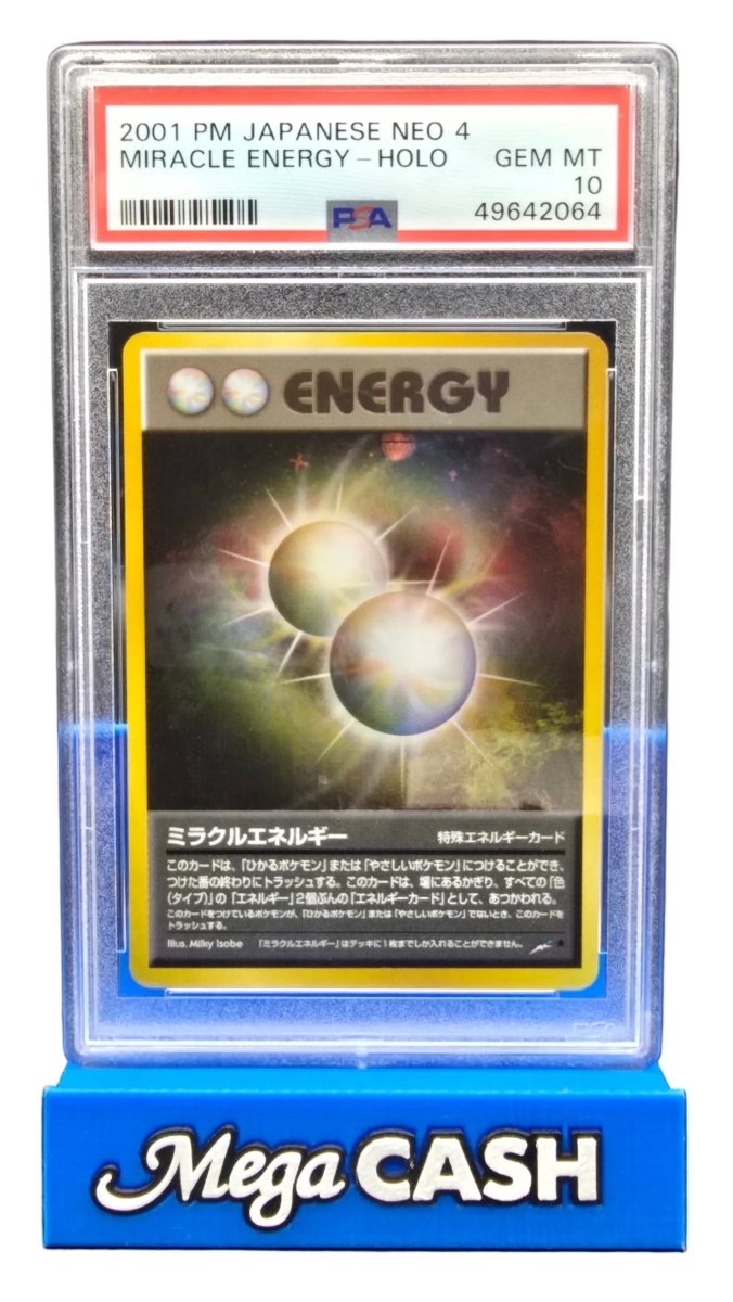 Pokémon - PSA 10 - JPN - Miracle Energy Holo - 16/105 - Neo Destiny - Mega Cash Sydney