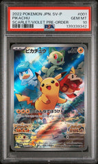 Pokémon - PSA 10 - JPN Pikachu - Pre Order Promo 001/SV - P - Mega Cash Sydney