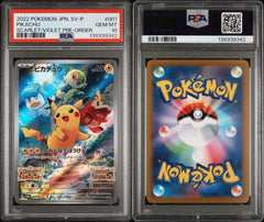 Pokémon - PSA 10 - JPN Pikachu - Pre Order Promo 001/SV - P - Mega Cash Sydney