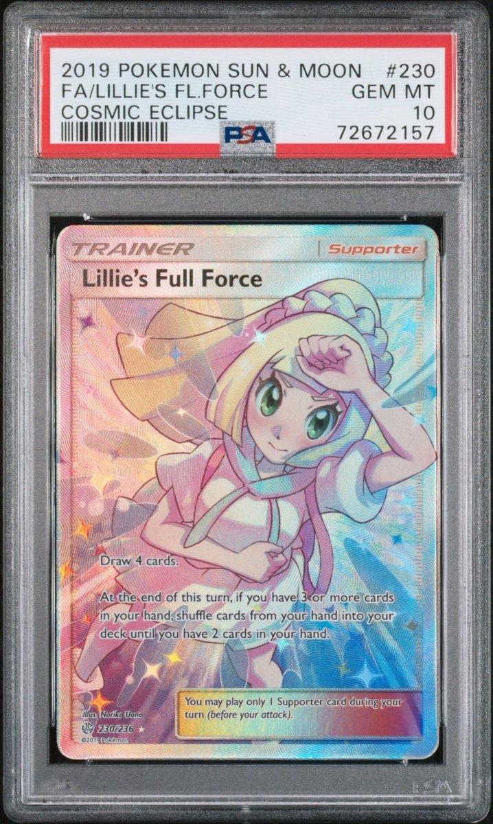 Pokémon - PSA 10 - Lillie’s Full Force - 230/236 - Cosmic Eclipse - Mega Cash Sydney