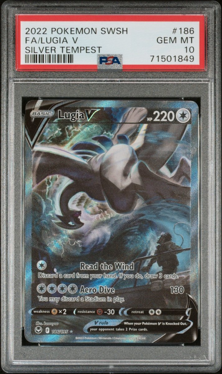 Pokémon - PSA 10 Lugia V 186/195 Silver Tempest - Mega Cash Sydney