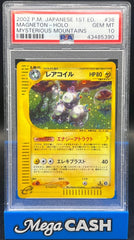 Pokémon - PSA 10 Magneton Holo 38/088 1ST Edition Mysterious Mountains (JPN) - Mega Cash Sydney
