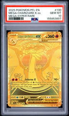 Pokémon - PSA 10 Mega Charizard X Ex 130/094 Phantasmal Flames - Mega Cash Sydney