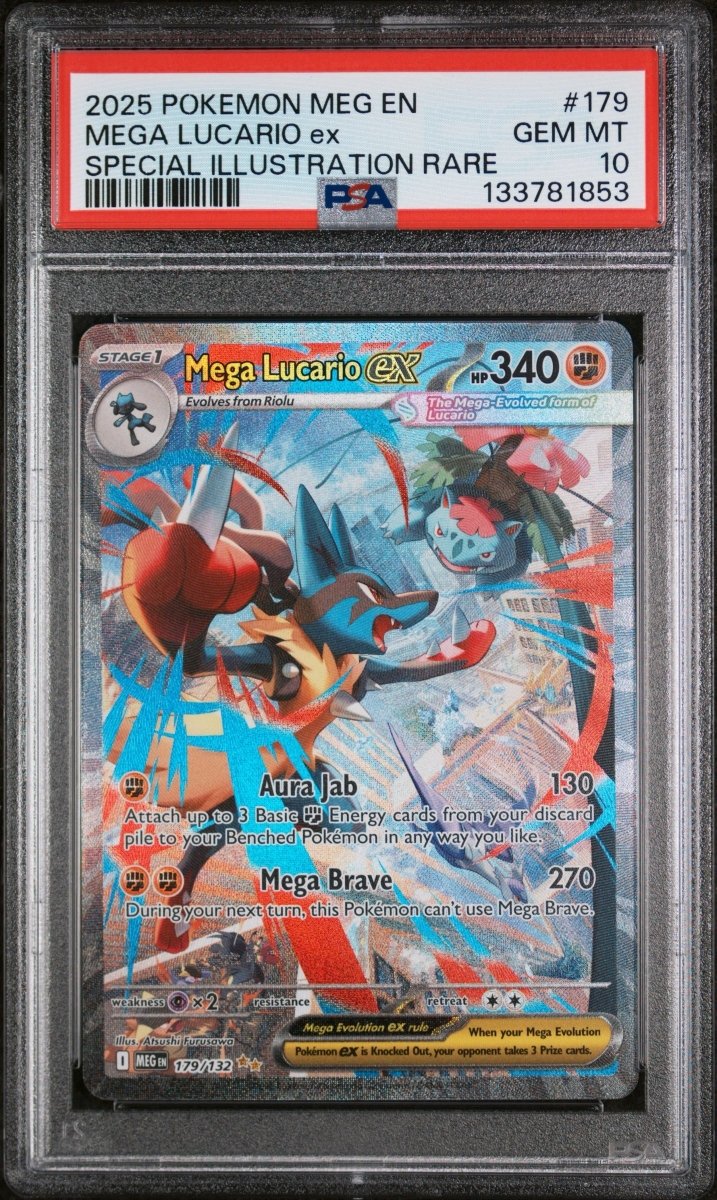 Pokémon - PSA 10 Mega Lucario Ex 179/132 - Mega Cash Sydney
